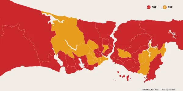 İstanbul’da kırmızı dalga:  CHP 11 ilçeyi AKP’den aldı,  MHP elindeki tek ilçeyi kaybetti